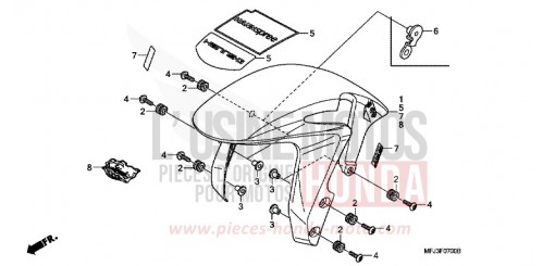 AILE AVANT CBR600RA9 de 2009
